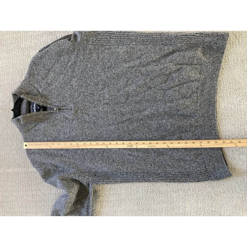 Barbour Essential Tisbury Quarter Zip Wool Silk Jumper Sweater Men’s XXL Preppy - Picture 7 of 8